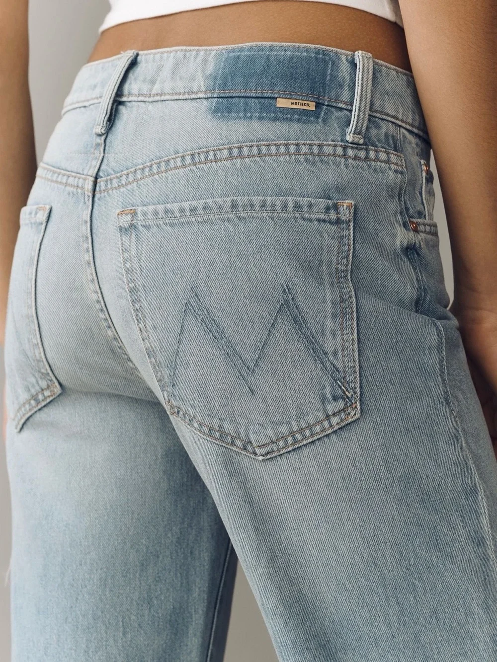 NWT MOTHER Rambler Zip Ankle Mid-Rise Straight-Leg Jeans - Picture 4 of 6